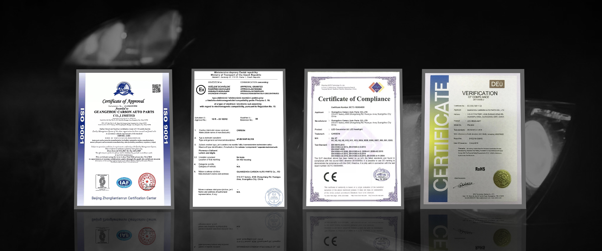 CARSONAT Certifications